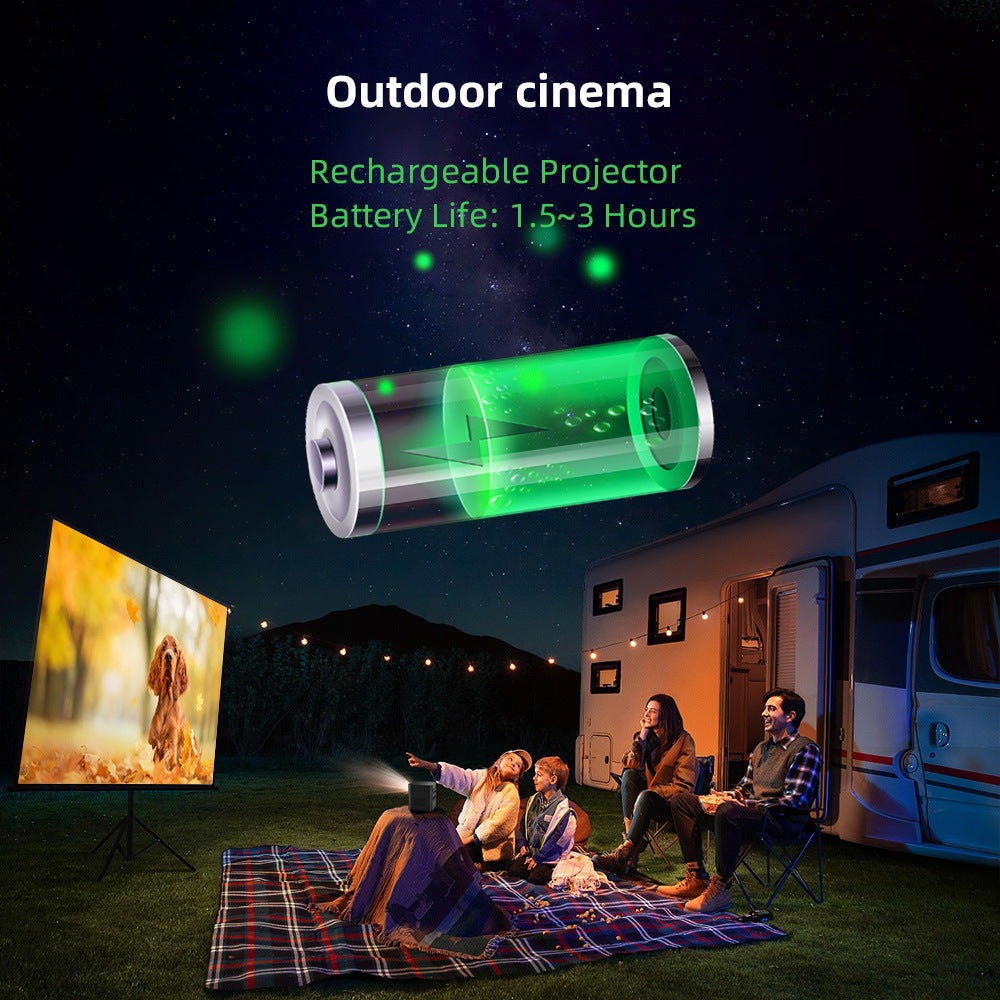 Portable DLP Projector with Rechargeable Battery and 3D