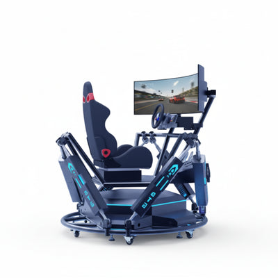 Racing Simulator Cockpit with Steel Frame & Bucket Seat