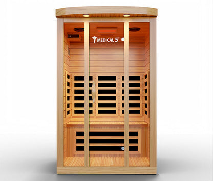 Infrared Sauna for 3 People with Hemlock Wood Construction
