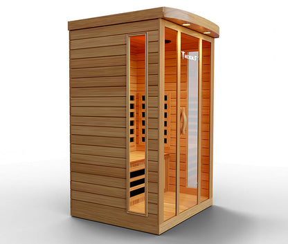 Infrared Sauna for 3 People with Hemlock Wood Construction