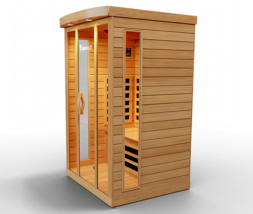Infrared Sauna for 3 People with Hemlock Wood Construction