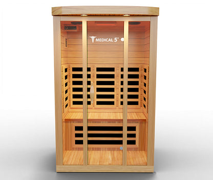 Infrared Sauna for 3 People with Hemlock Wood Construction