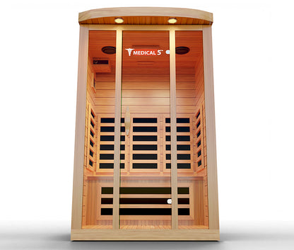 Infrared Sauna for 3 People with Hemlock Wood Construction