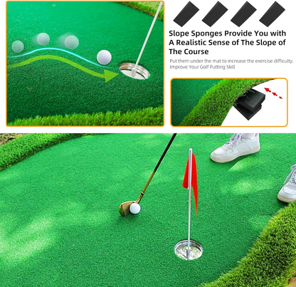 Indoor Golf Practice Set with Hitting Mat, Net & Target Display