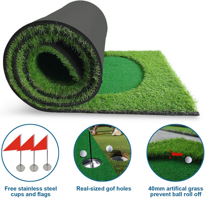 Indoor Golf Practice Set with Hitting Mat, Net & Target Display