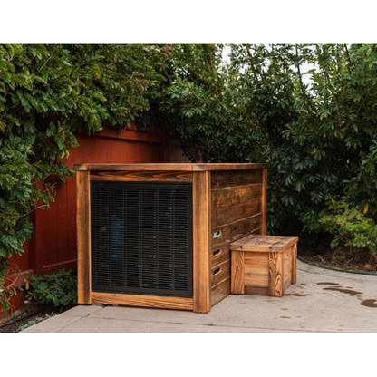 Cold Plunge Tub with Charred Redwood Finish and Chiller