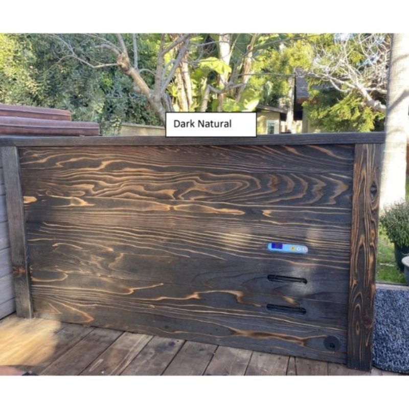Cold Plunge Tub with Charred Redwood Finish and Chiller