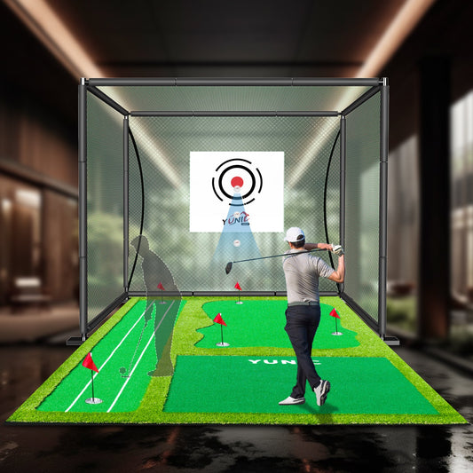 Indoor Golf Practice Set with Hitting Mat, Net & Target Display