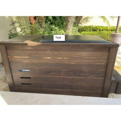 Cold Plunge Tub with Charred Redwood Finish and Chiller