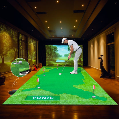 Golf Putting Green, 8 x 16 ft US Map Style with Elevation Slope