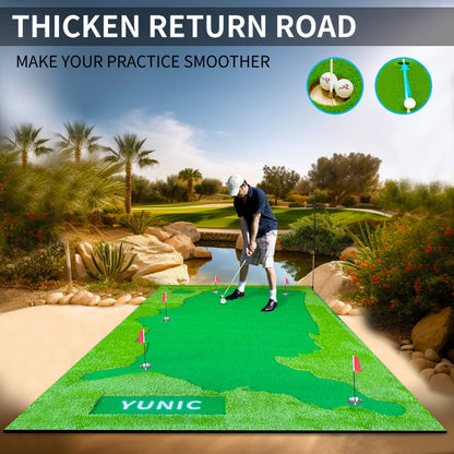 Golf Putting Green, 8 x 16 ft US Map Style with Elevation Slope