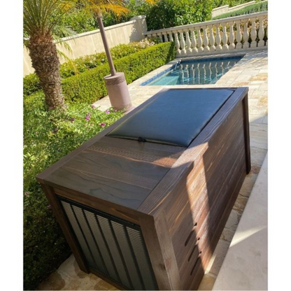 Cold Plunge Tub with Charred Redwood Finish and Chiller