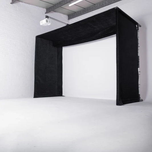 Golf Simulator Hitting Enclosure, 12 ft 4 in Wide, Indoor
