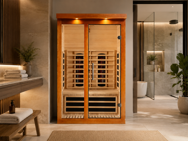 Infrared Sauna for 2 People in Canadian Hemlock with Bluetooth