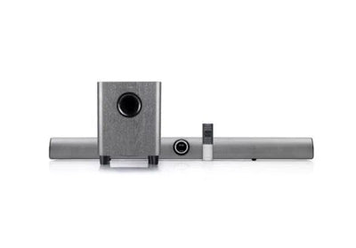 Soundbar with 8-Inch Wireless Subwoofer, Bluetooth, Silver