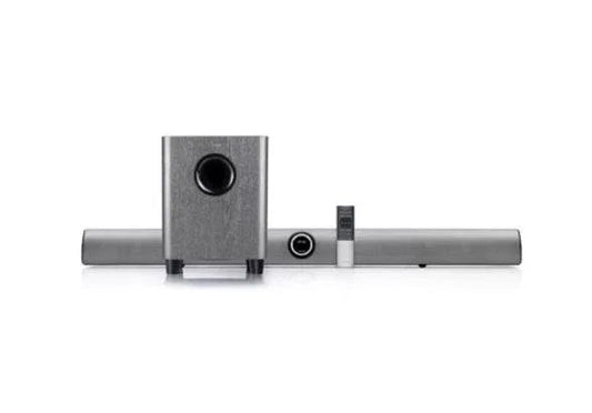 Soundbar with 8-Inch Wireless Subwoofer, Bluetooth, Silver