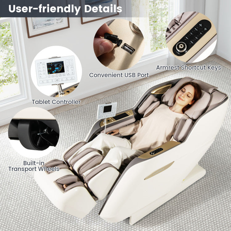 Massage Chair with 3D SL Track, Heat and Foot Rollers