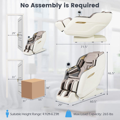 Massage Chair with 3D SL Track, Heat and Foot Rollers