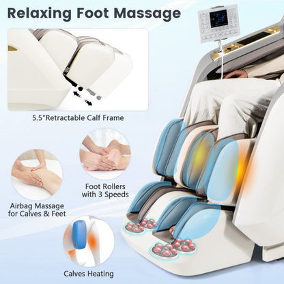 Massage Chair with 3D SL Track, Heat and Foot Rollers