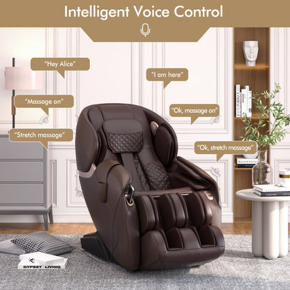 Massage Chair with 53-Inch SL Track and Zero Gravity Recline