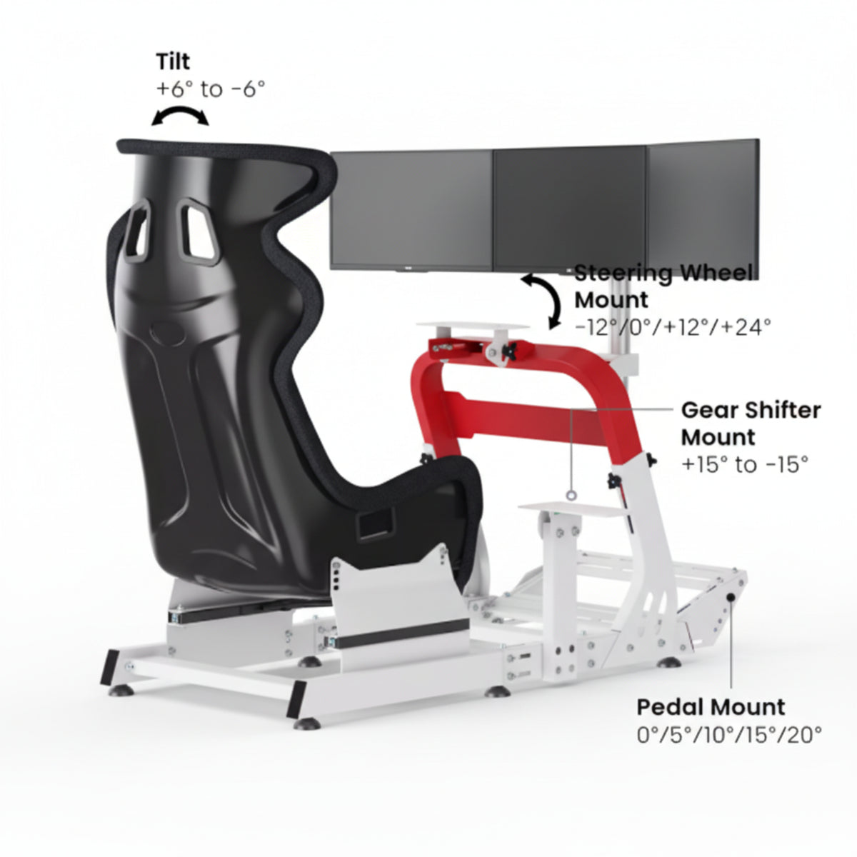 ApexDrive Triple-Screen Racing Simulator Cockpit — product view 4