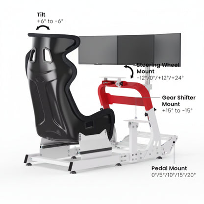 ApexDrive Triple-Screen Racing Simulator Cockpit — product view 4