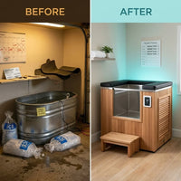 TimberChill Glacier Pro Cedar Cold Plunge — Before & After