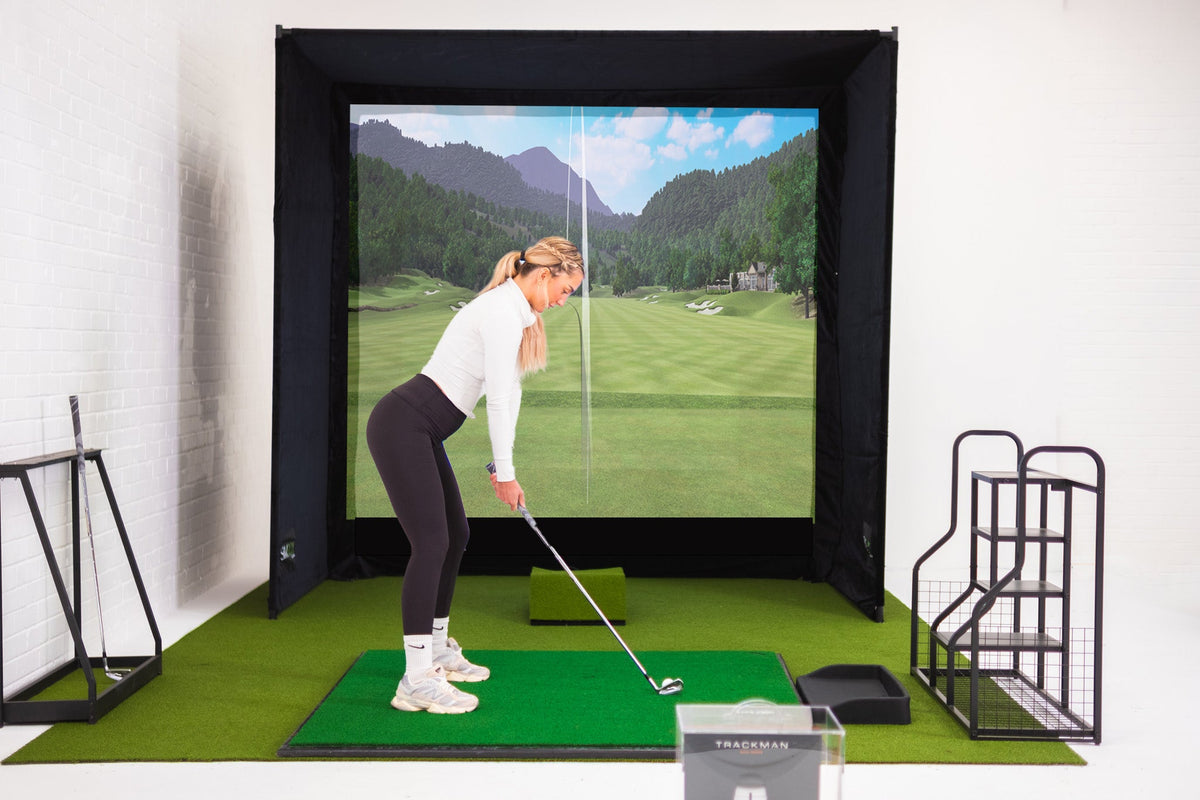 Golf Simulator Enclosure with Impact Screen in 7 Sizes