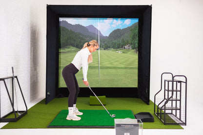 Golf Simulator Enclosure with Impact Screen in 7 Sizes