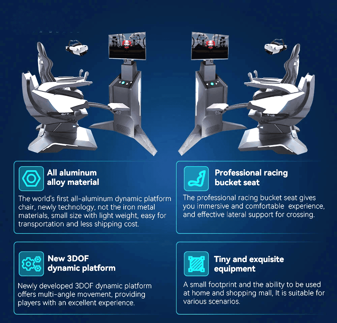 Virtual Reality Racing & Flight Simulator with 32-Inch Display