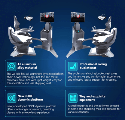 Virtual Reality Racing & Flight Simulator with 32-Inch Display