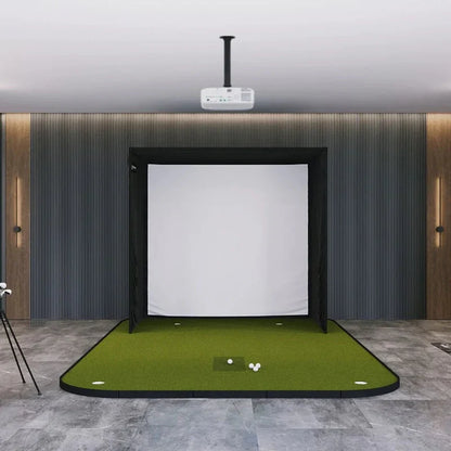 Golf Simulator Package with Ceiling-Mounted Launch Monitor