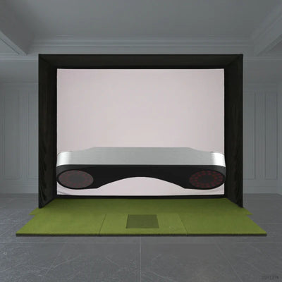 Golf Simulator Package with Ceiling-Mounted Launch Monitor