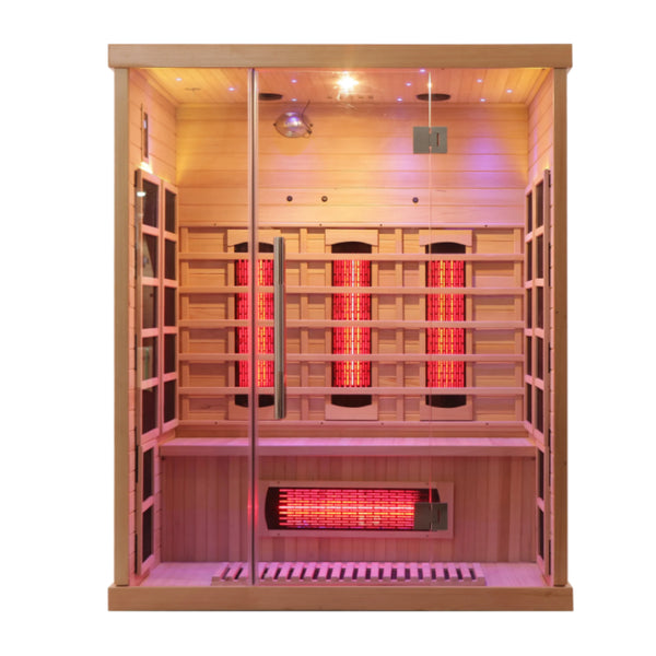 Infrared Sauna Cabin with Nordic Spruce & LED Lighting
